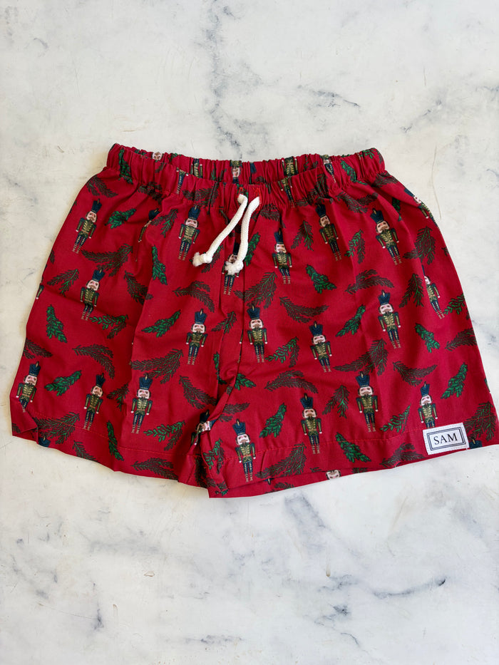 Christmas girls sleep shorts small red Nutcracker - Love Sam