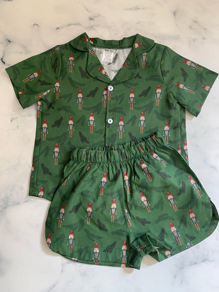 Boys Green Nutcracker Pyjamas - Love Sam