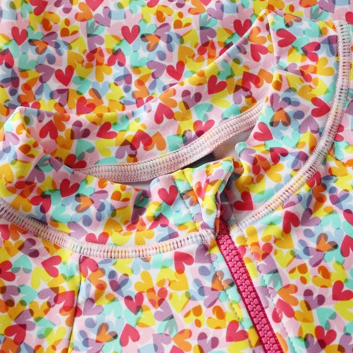Color Kids - Girl's Heart AOP UV Swimsuit