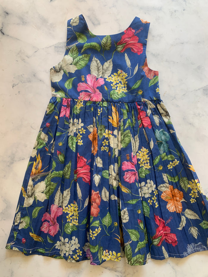 Liberty Bright Blue flowers Dress - Love Sam