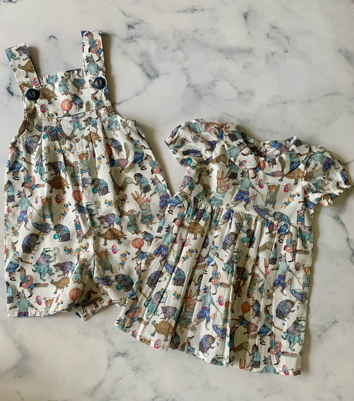 Liberty Sporty Animals Dungarees - Love Sam