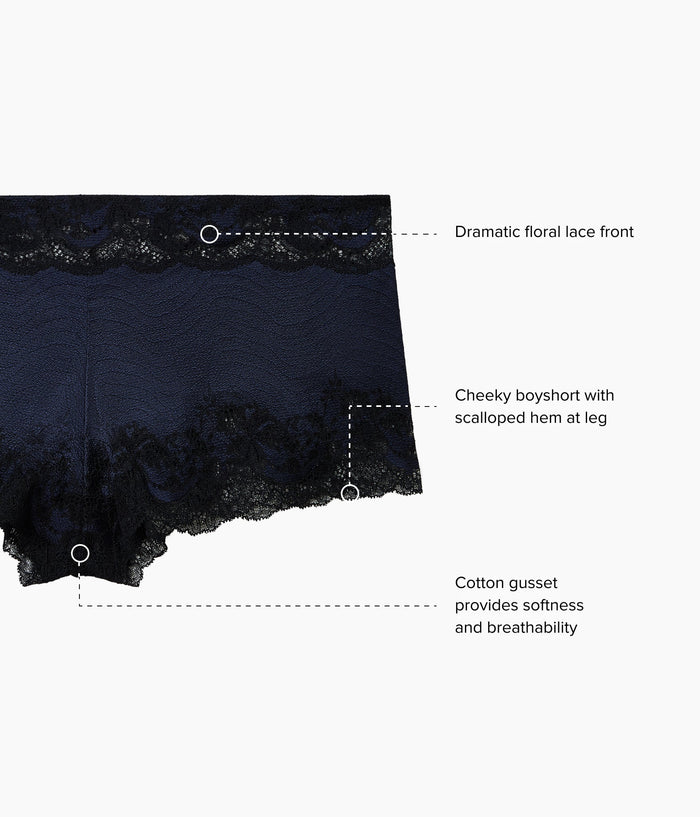 Modern Affair Boyshort: Night Sky/Black