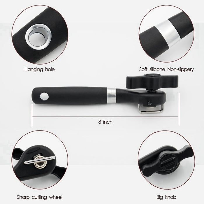 Stainless steel safe can opener