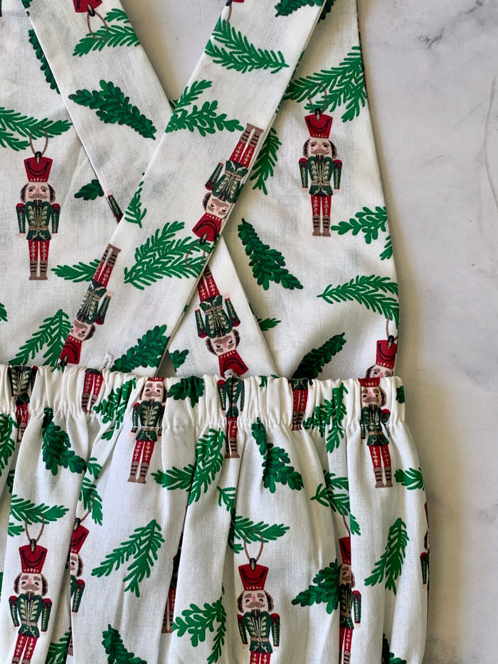 White Nutcracker Christmas Romper - Love Sam