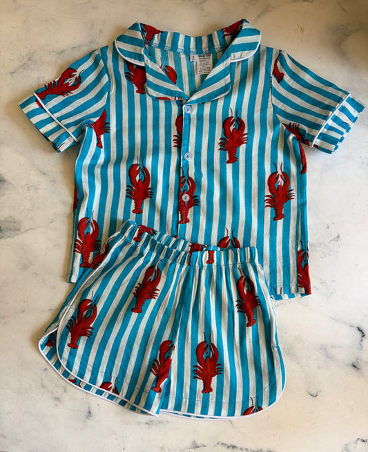 Blue striped Lobster Pyjamas