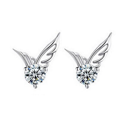 Angel Wings Silver Plated Earrings