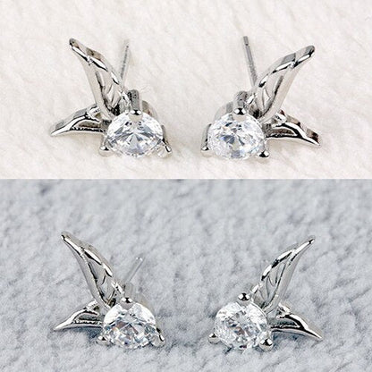 Angel Wings Silver Plated Earrings