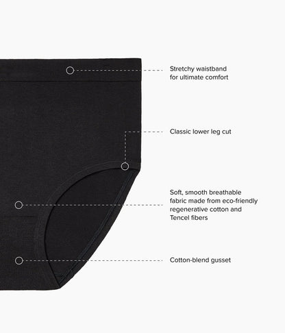 B-Smooth® Natural Brief: Black