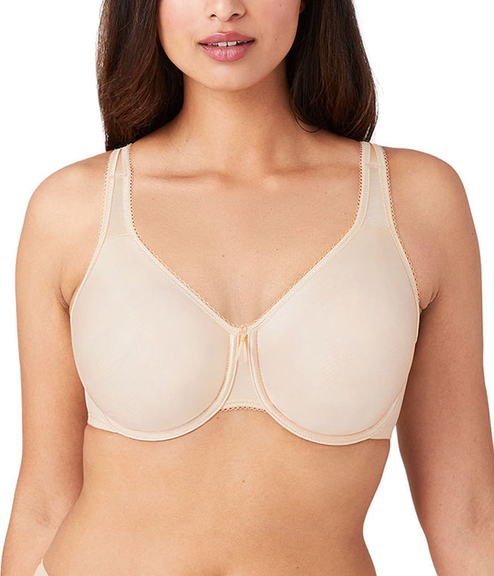 Basic Beauty Full Figure Seamless Underwire Bra: Sand