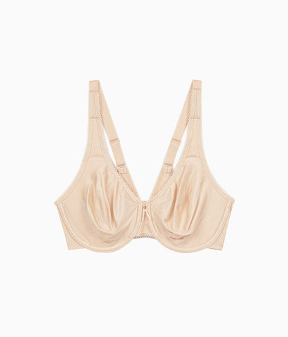 Basic Beauty Full Figure Seamless Underwire Bra: Sand