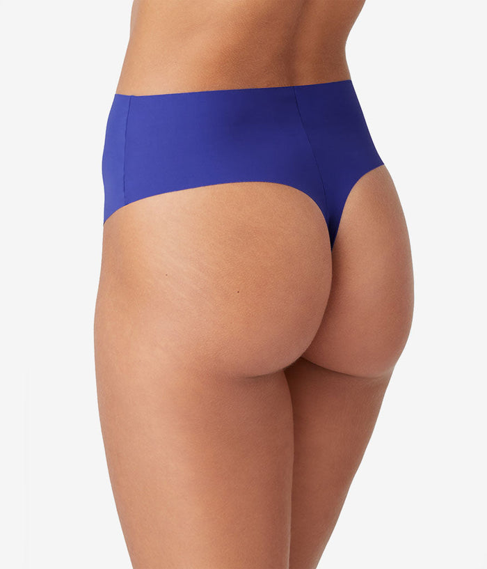 b.bare Hi-Waist Thong: Spectrum Blue