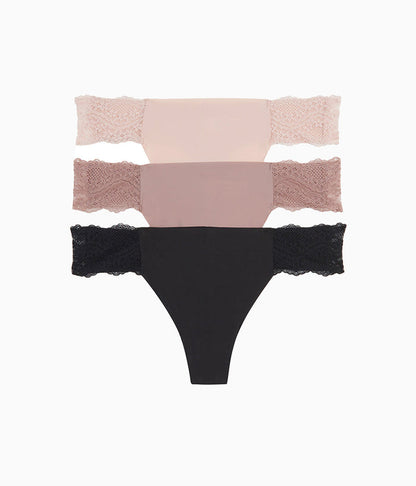 b.bare Thong Panty Pack: Rose Smoke/Antler/Night
