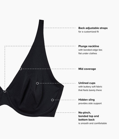 Better Than Braless™ Underwire Bra: Black