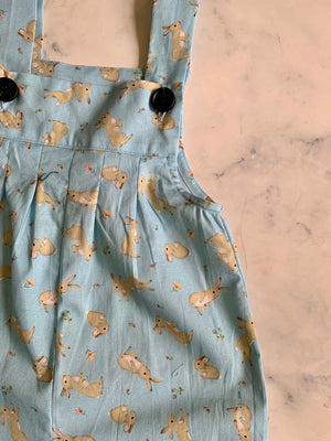 Blue Bunny Dungarees - Love Sam