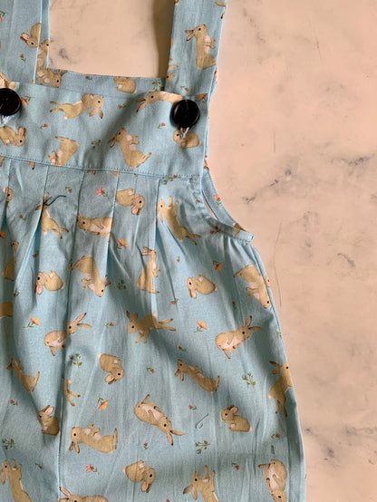 Blue Bunny Dungarees - Love Sam
