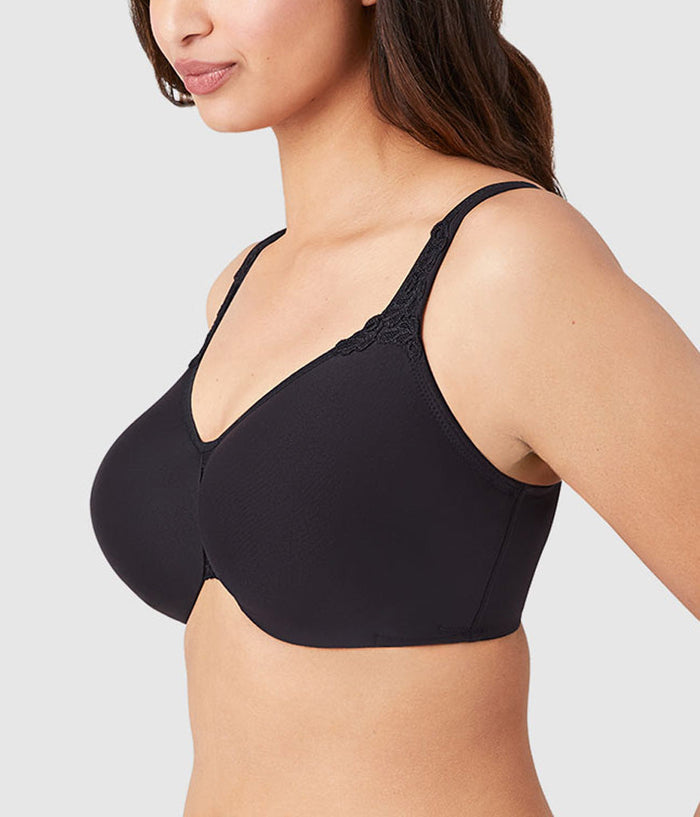 Bodysuede Ultra Full Figure Seamless Underwire Bra: Black