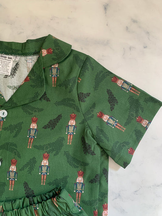 Boys Green Nutcracker Pyjamas - Love Sam