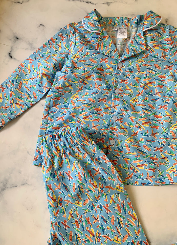 Boys Liberty Plane Pyjamas long - Love Sam