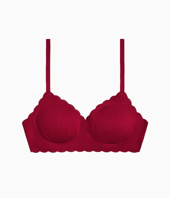 b.wow'd Lace Wire Free Bra: Biking Red