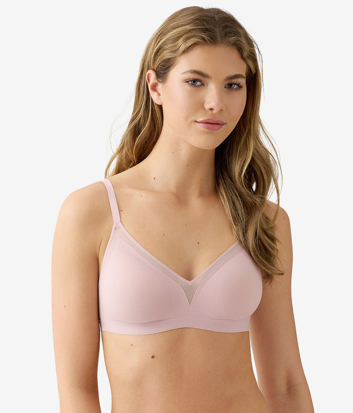 b.wow'd Modern Wire Free Bra: Blush Pink