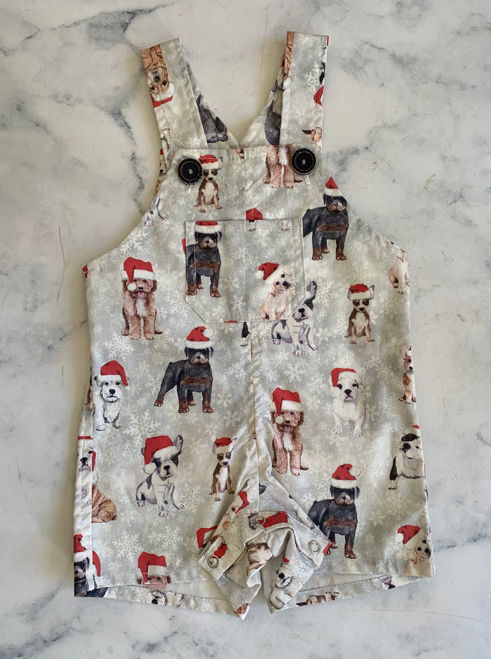 Christmas Dog Dungarees  3-6 months - Love Sam