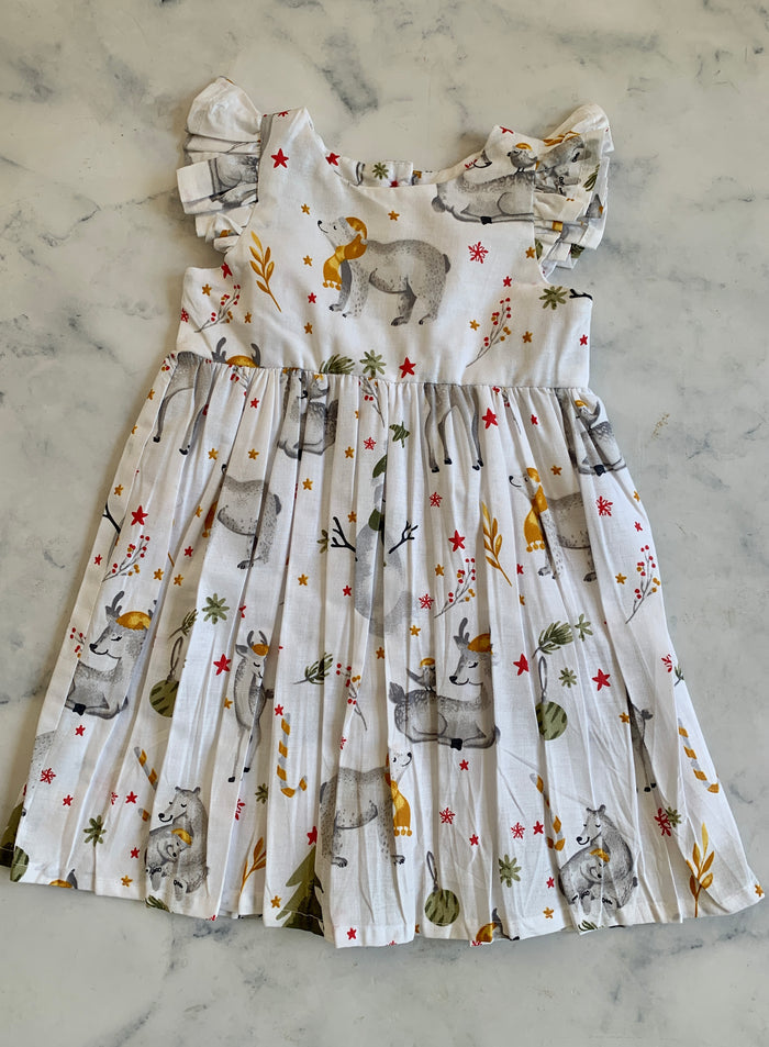 Christmas Snow Animal Dress newborn  - 9 years - Love Sam