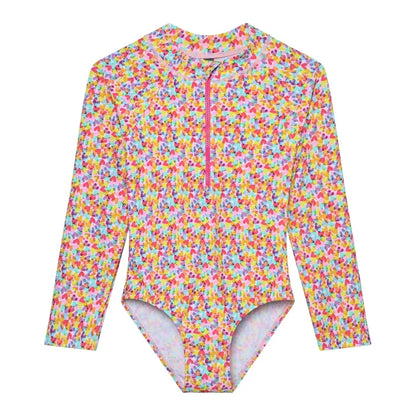 Color Kids - Girl's Heart AOP UV Swimsuit