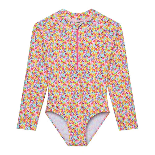 Color Kids - Girl's Heart AOP UV Swimsuit