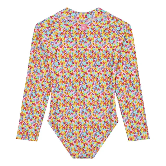 Color Kids - Girl's Heart AOP UV Swimsuit