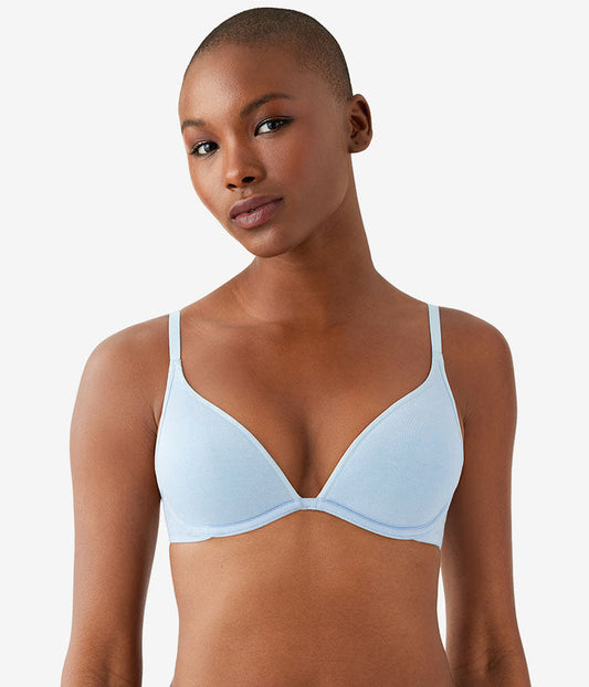 Cotton To A Tee Plunge T-Shirt Bra: Dream Blue