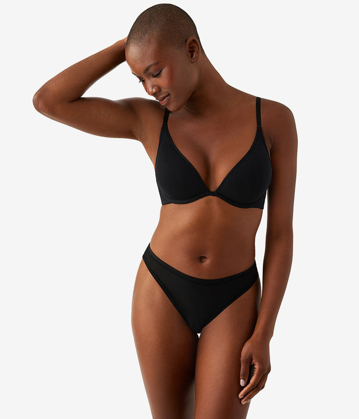 Cotton To A Tee Plunge T-Shirt Bra: Night