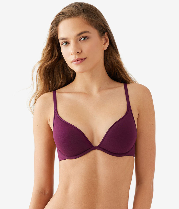 Cotton To A Tee Plunge T-Shirt Bra: Potent Purple