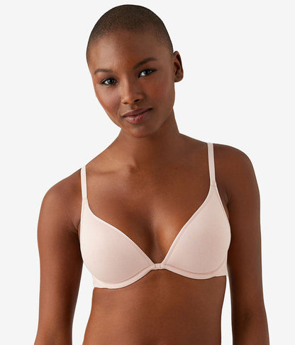 Cotton To A Tee Plunge T-Shirt Bra: Rose Smoke