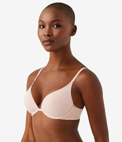 Cotton To A Tee Plunge T-Shirt Bra: Rose Smoke