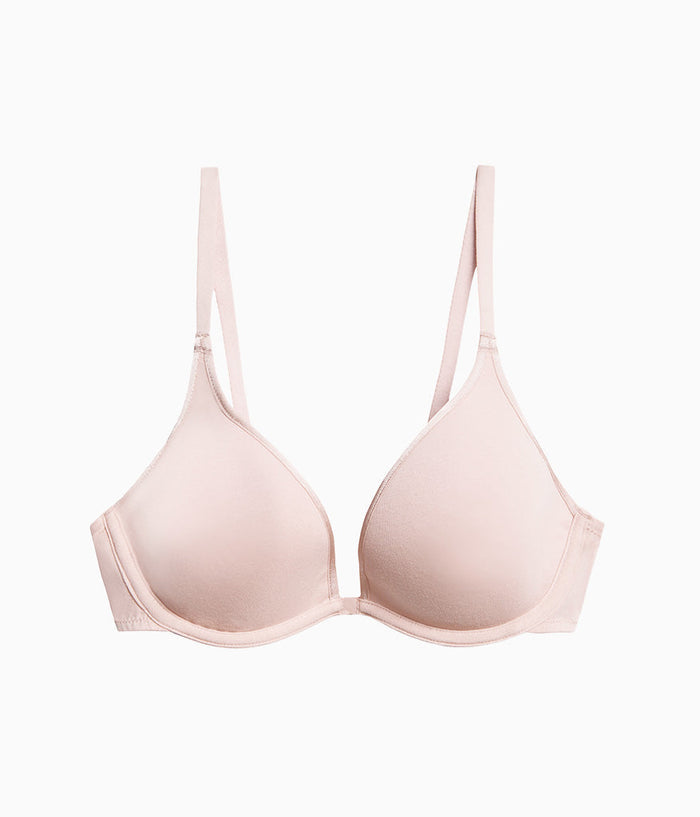 Cotton To A Tee Plunge T-Shirt Bra: Rose Smoke