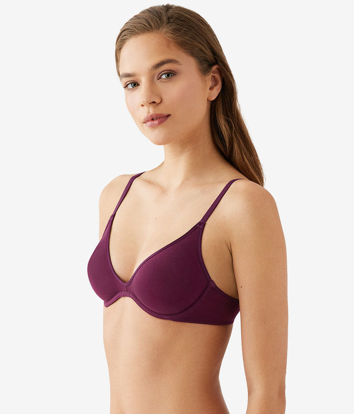 Cotton To A Tee Scoop Underwire Bra: Potent Purple
