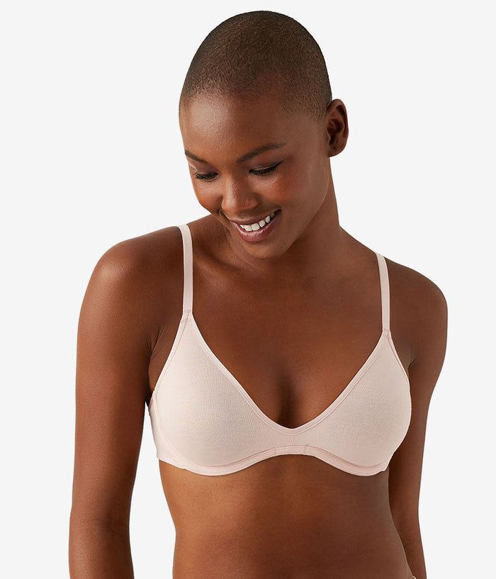 Cotton To A Tee Scoop Underwire Bra: Rose Smoke