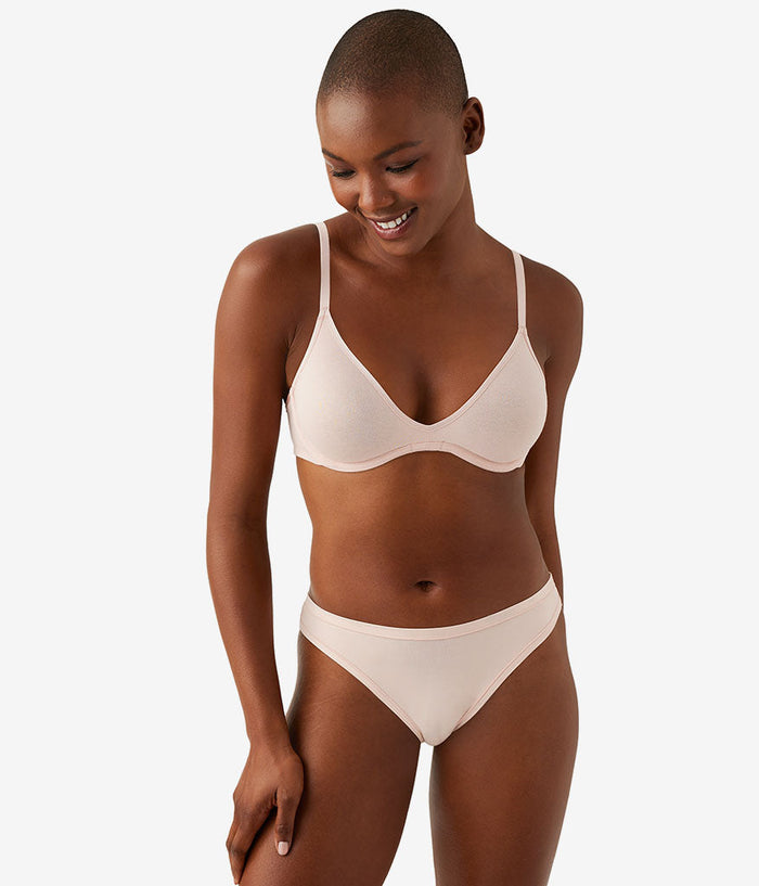 Cotton To A Tee Scoop Underwire Bra: Rose Smoke