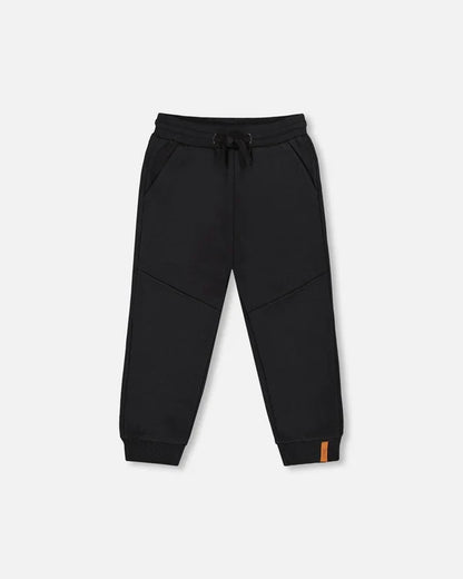Deux Par Deux Fleece Sweatpants with Pockets - Anthracite Black