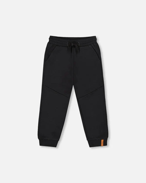 Deux Par Deux Fleece Sweatpants with Pockets - Anthracite Black
