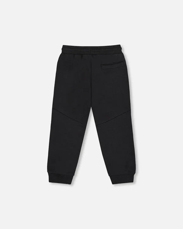 Deux Par Deux Fleece Sweatpants with Pockets - Anthracite Black