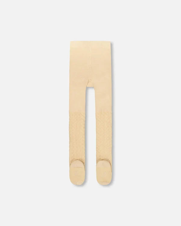 Deux Par Deux Knit Tights - Nougat/Beige
