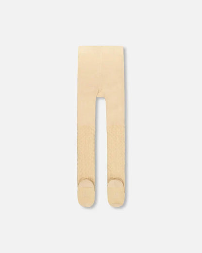 Deux Par Deux Knit Tights - Nougat/Beige