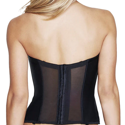 Dominique Juliette Satin Longline Bra 8950 Black Back