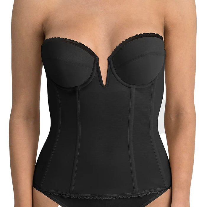 Dominique Vivienne Deep Front Plunge V Wire Longline 8990 Black Front