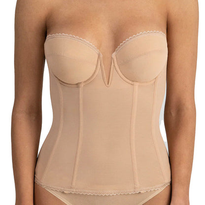 Dominique Vivienne Deep Front Plunge V Wire Longline 8990 Mocha Front
