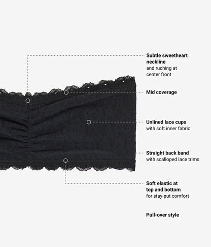 Effortlessly Lace Bandeau: Night