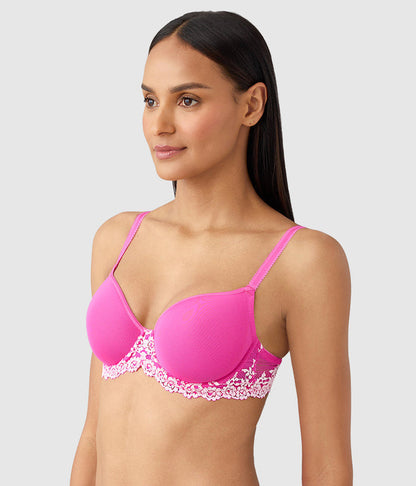 Embrace Lace® T-Shirt Bra: Wild Azalea/Cradle Pink