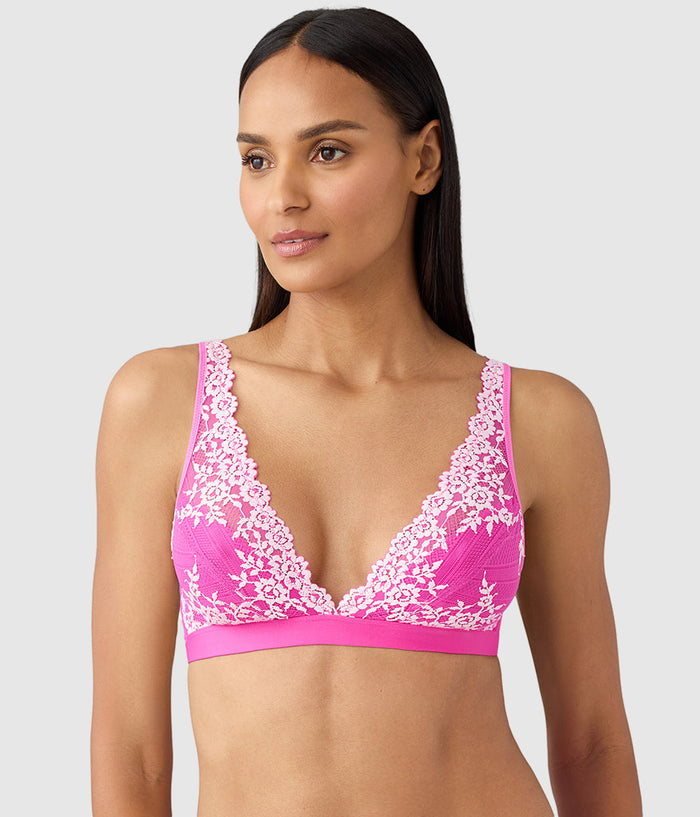 Embrace Lace® Wire Free Bralette: Wild Azalea/Cradle Pink