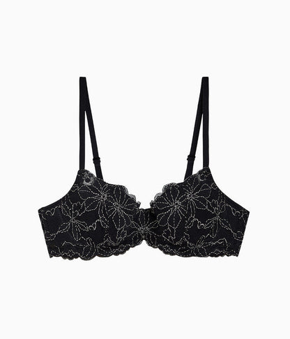 Feeling Famous Balconette Contour Bra: Night/Angel Wing